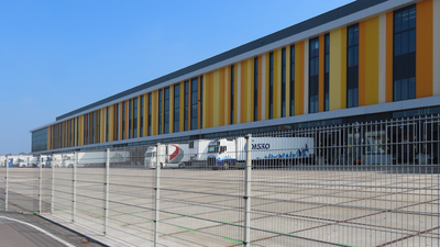 912626 Gezicht op het in 2020 geopende Centraal Distributiecentrum CDC KW Nieuwegein van Jumbo Supermarkten (Ravenswade ...